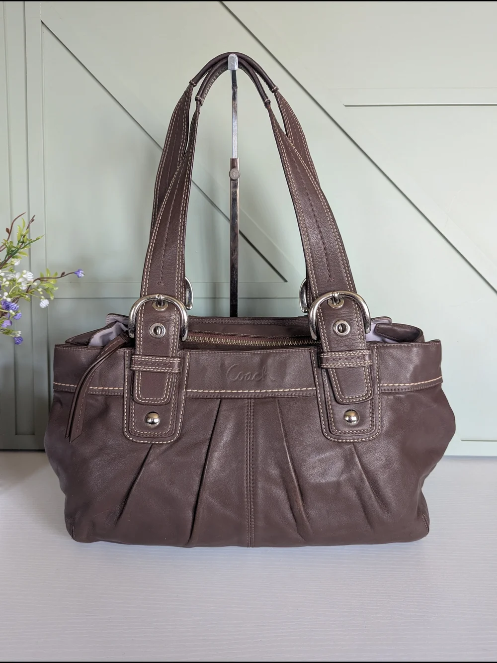 Coach Soho Pleated Leather Shoulder Bag